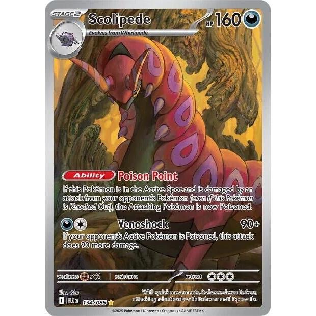 Pokemon Scolipede (134/086) (SV: Black Bolt) by LAB7 Malta, Europe