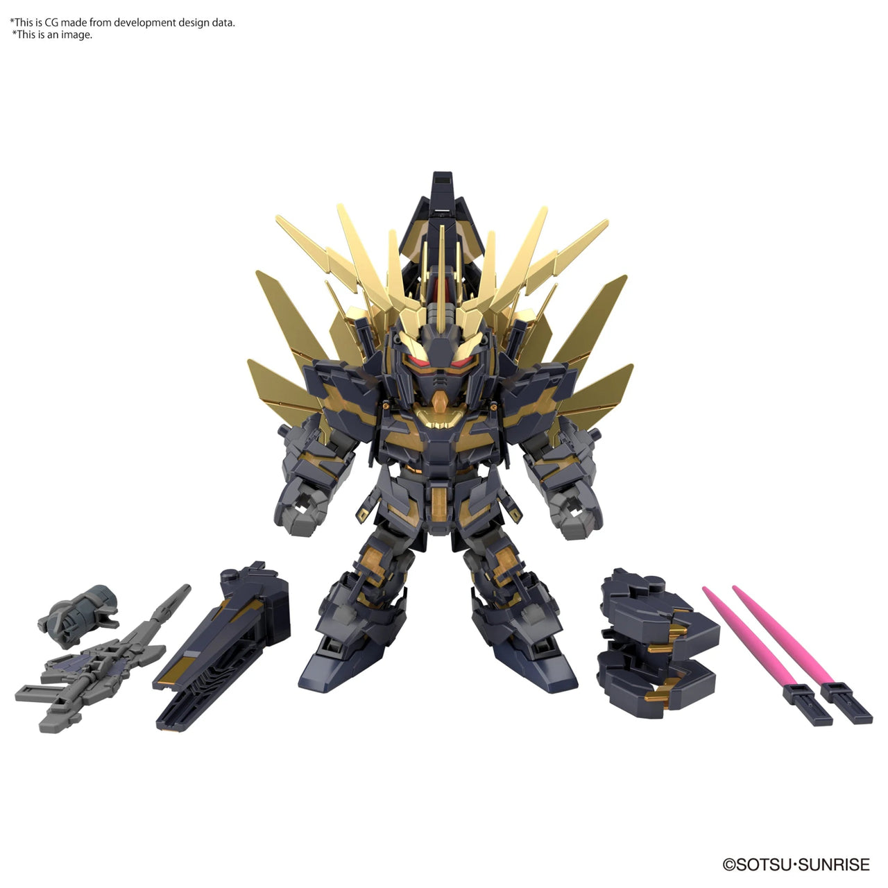 Bandai SD Gundam Cross Silhouette: Unicorn Gundam 2 Banshee (Destroy Mode) & Banshee Norn Parts Set by LAB7 Malta, Europe