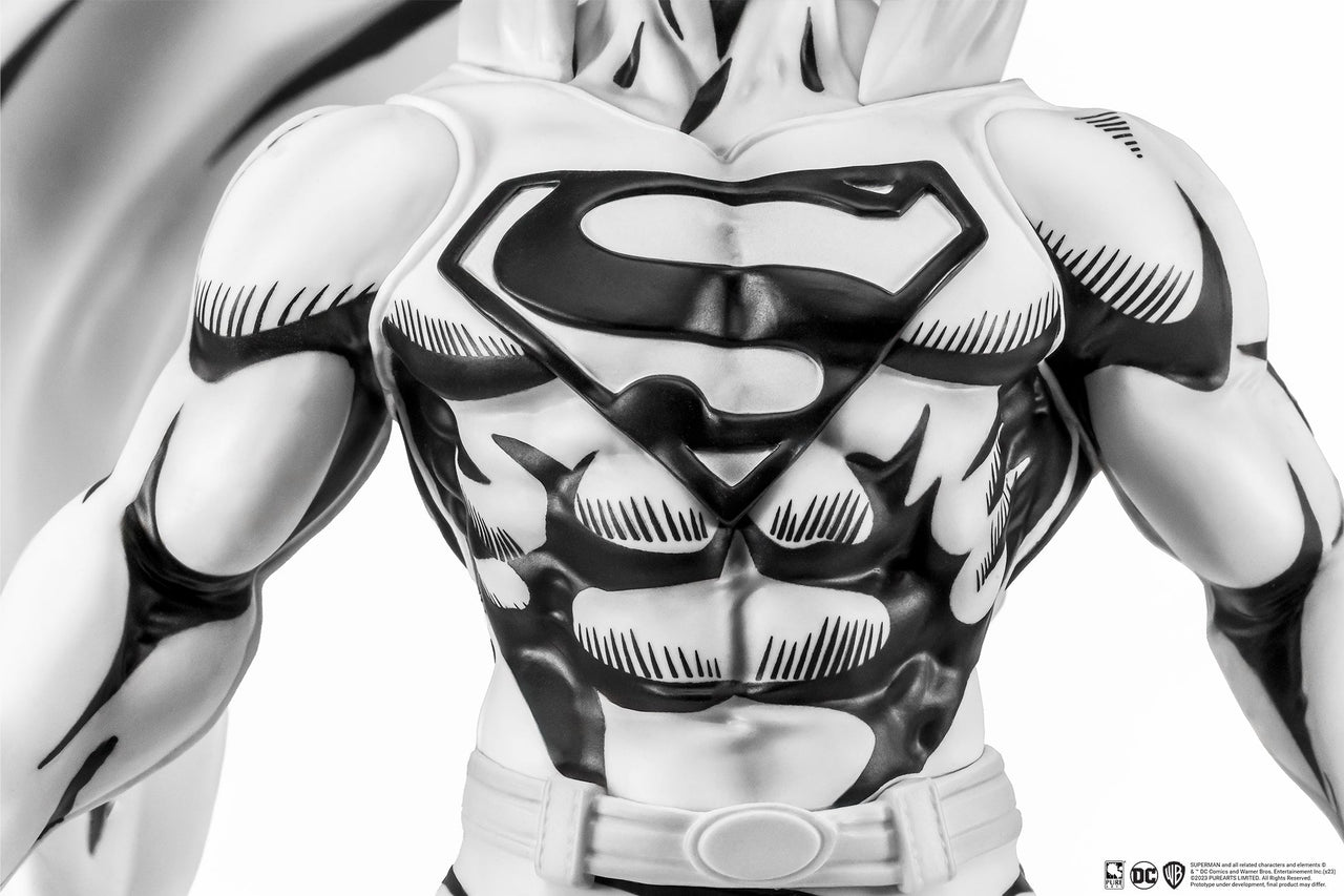 Pure Arts SDCC 2024 DC HEROES : Superman B&W PX PVC 1/8 Statue by LAB7 Malta, Europe