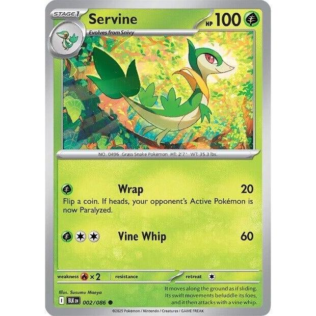 Pokemon Servine (002/086) (SV: Black Bolt) by LAB7 Malta, Europe