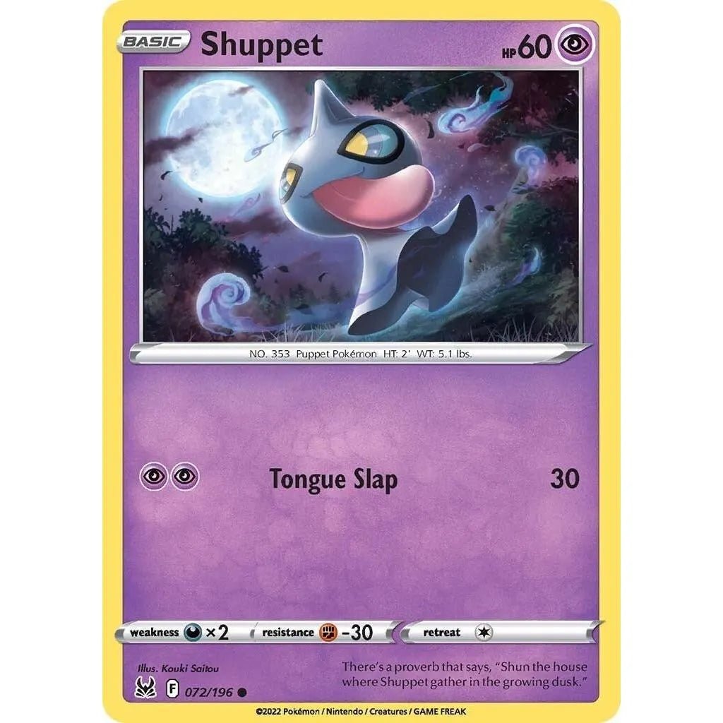 Shuppet (072/196) (SWSH11: Lost Origin) in Malta | LAB7
