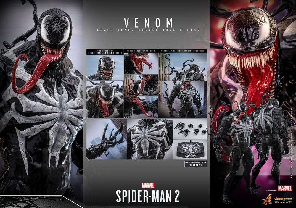 Hot Toys Spider - Man 2 Videogame Masterpiece Action Figure 1/6 Venom 53 cm by LAB7 Malta, Europe