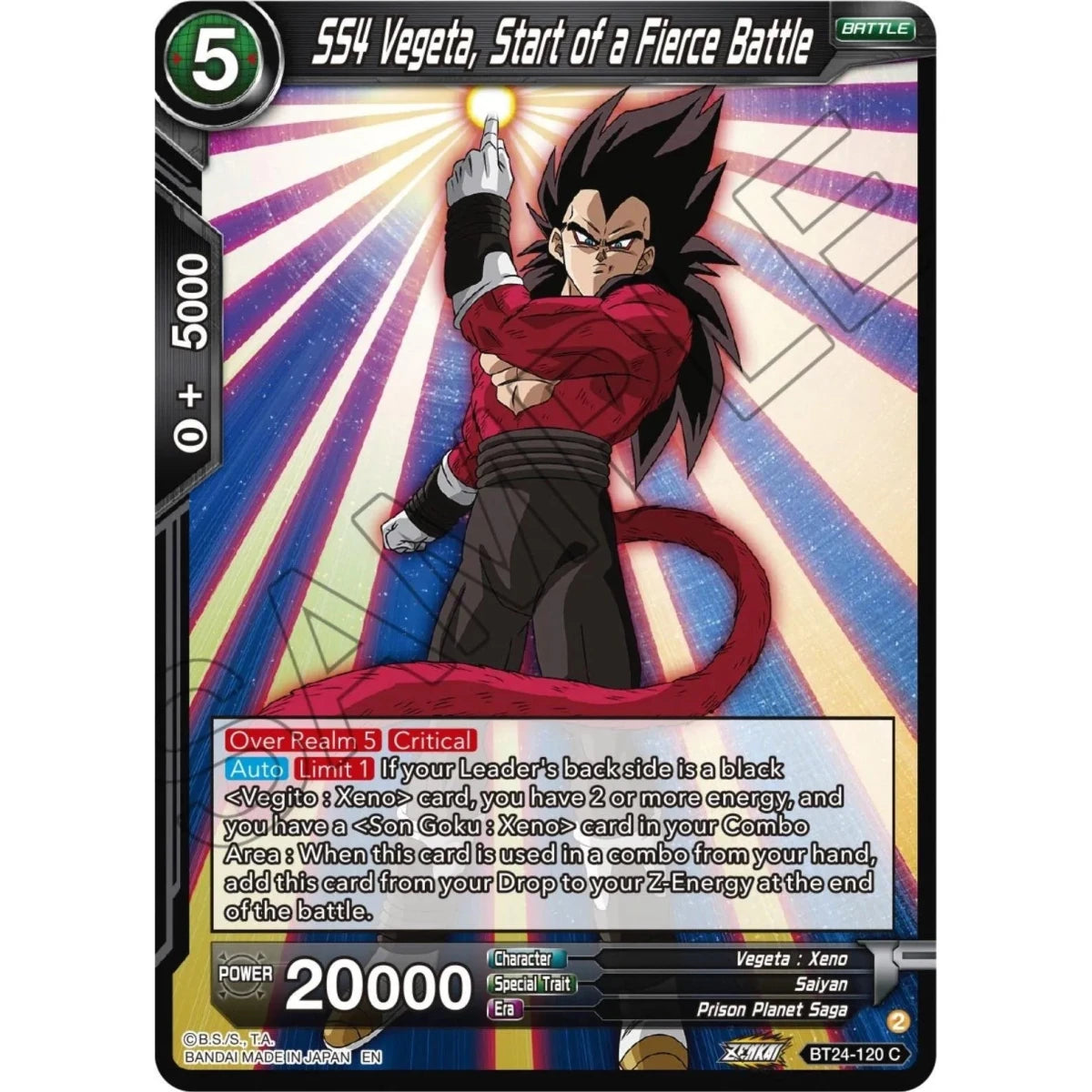 SS4 Vegeta, Start of a Fierce Battle (BT24-120) (Beyond Generations) in Malta | LAB7
