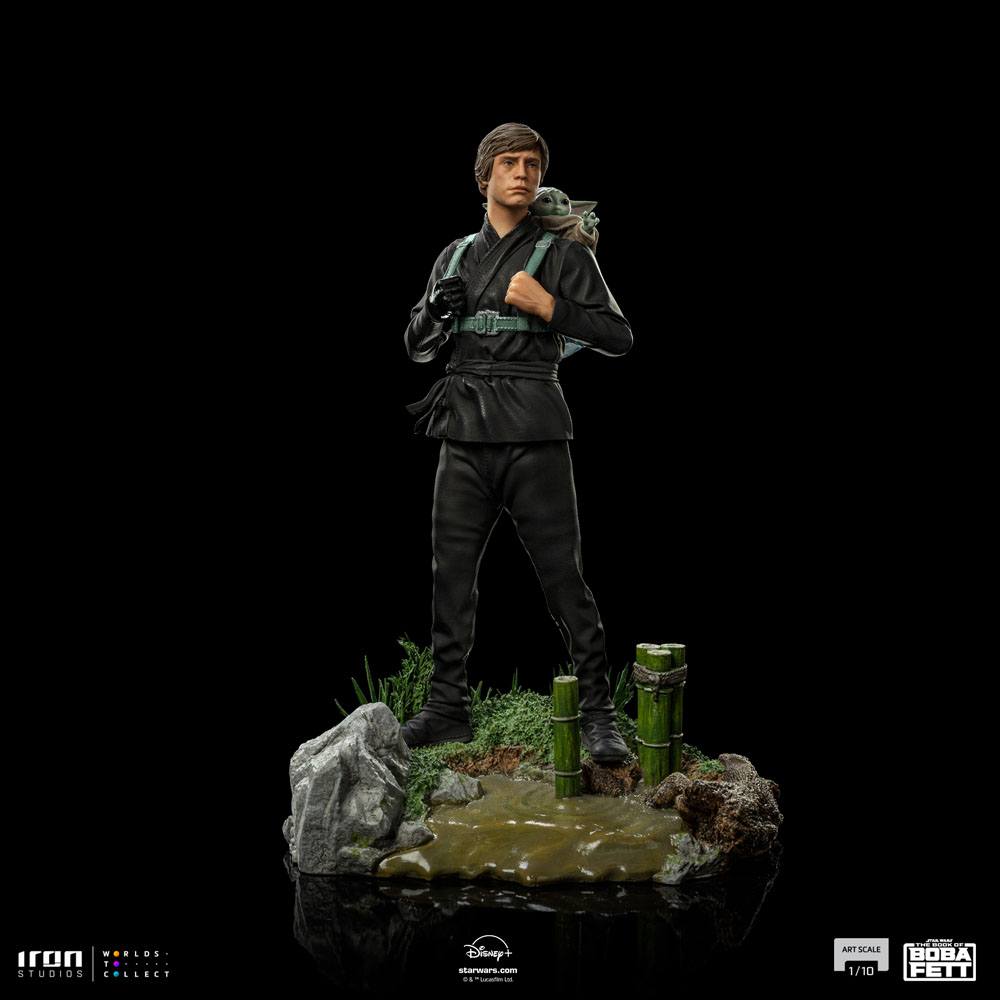 Iron Studios Star Wars Book of Boba Fett Art Scale Statue 1/10 Luke Skywalker & Grogu Training by LAB7 Malta, Europe