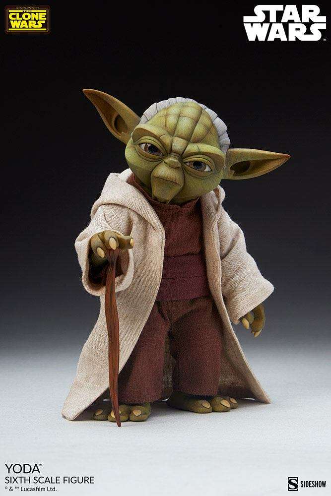 Sideshow Star Wars The Clone Wars Action Figure 1/6 Yoda 14 cm by LAB7 Malta, Europe