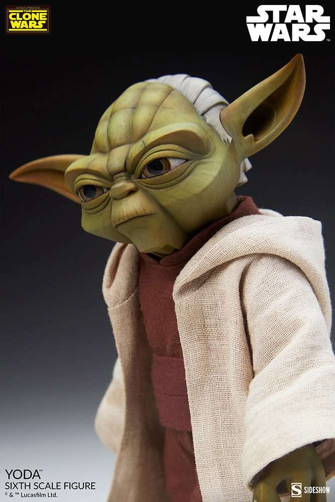 Sideshow Star Wars The Clone Wars Action Figure 1/6 Yoda 14 cm by LAB7 Malta, Europe
