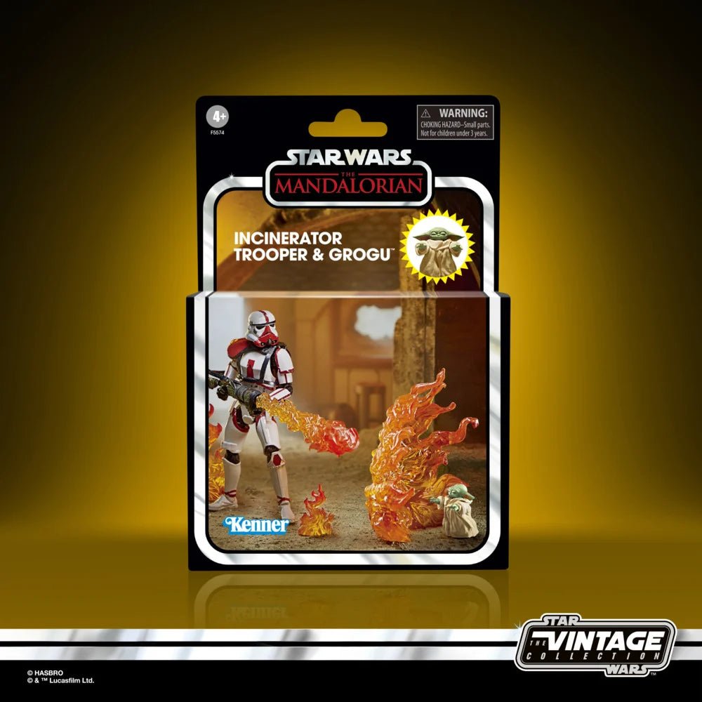 Hasbro Star Wars Vintage Collection Incinerator Trooper & Grogu 9.5cm – Hasbro by LAB7 Malta, Europe