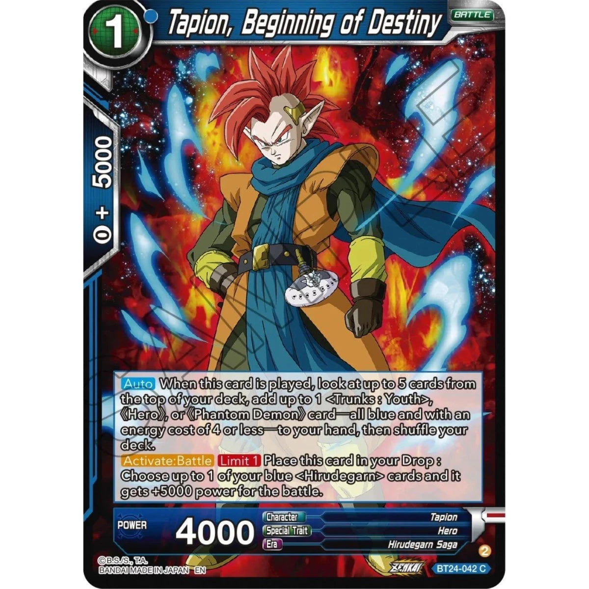 Tapion, Beginning of Destiny (BT24-042) (Beyond Generations) in Malta | LAB7