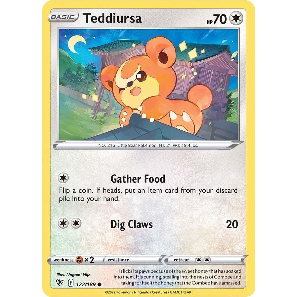 The Pokemon Company Teddiursa (122/189) (SWSH10: Astral Radiance) by LAB7 Malta, Europe