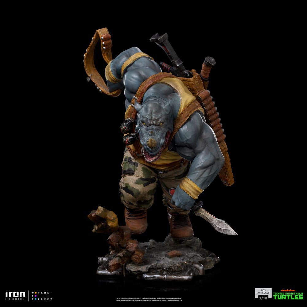 Iron Studios Teenage Mutant Ninja Turtles BDS Art Scale Statue 1/10 Rocksteady by LAB7 Malta, Europe