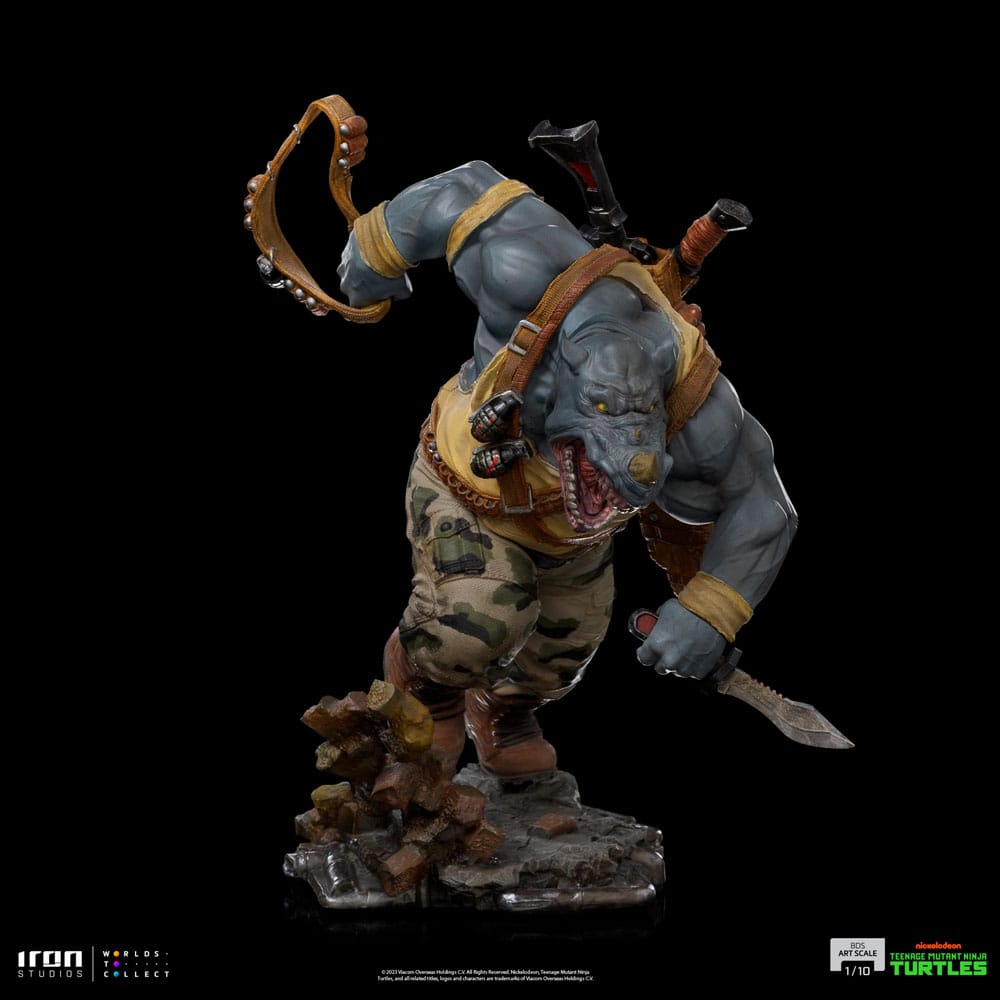 Iron Studios Teenage Mutant Ninja Turtles BDS Art Scale Statue 1/10 Rocksteady by LAB7 Malta, Europe