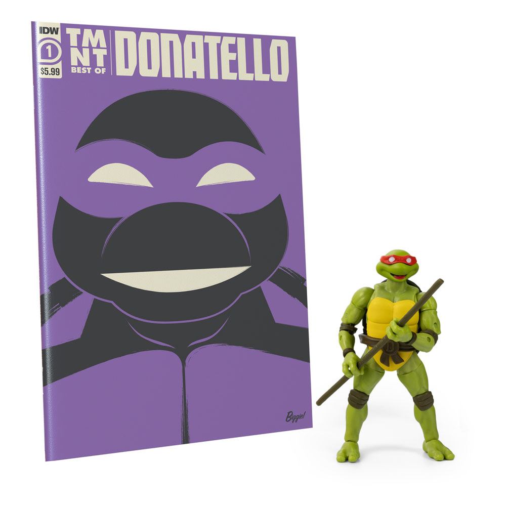 The Loyal Subjects Teenage Mutant Ninja Turtles BST AXN x IDW Action Figure & Comic Book Donatello Exclusive 13 cm by LAB7 Malta, Europe