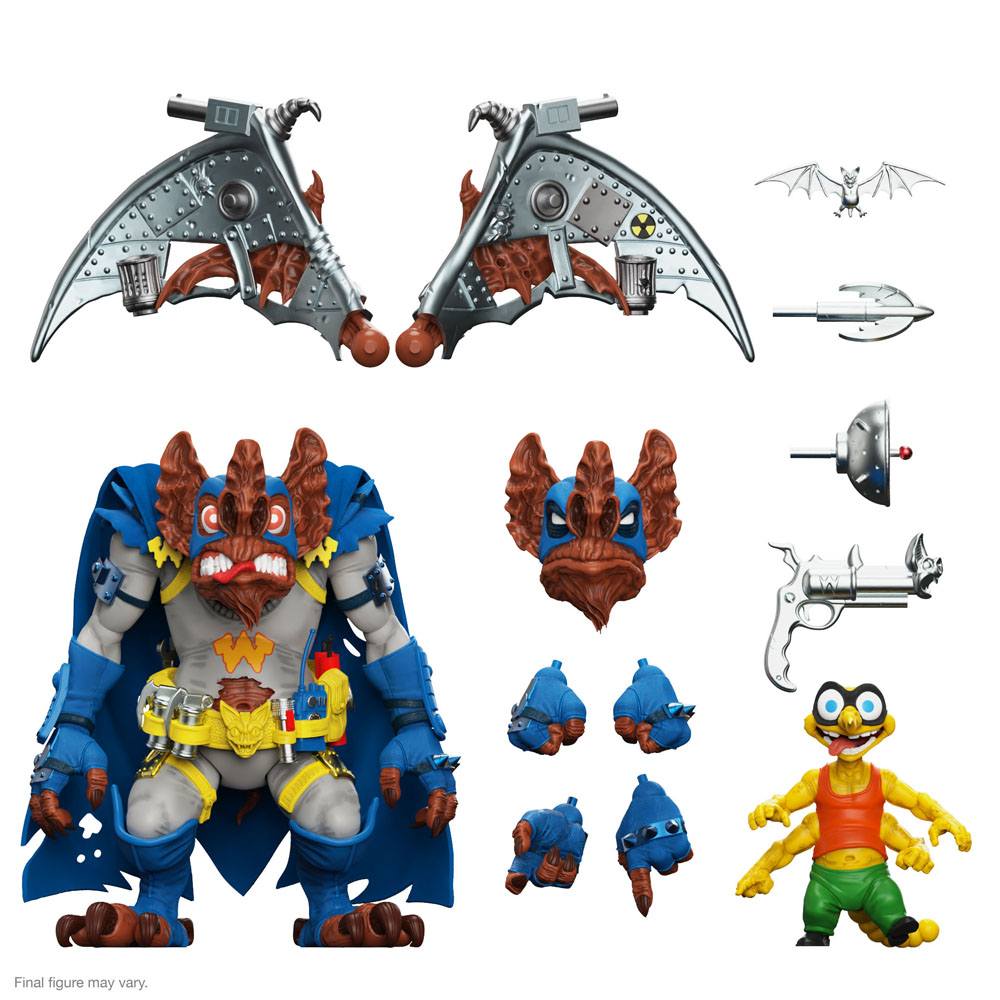 Super7 Teenage Mutant Ninja Turtles Ultimates Action Figure Wingnut & Screwloose by LAB7 Malta, Europe