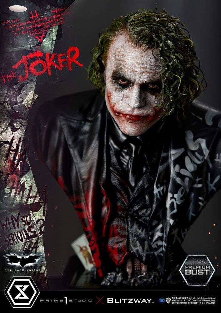 Prime 1 Studio The Dark Knight Premium Bust The Joker 26 cm by LAB7 Malta, Europe