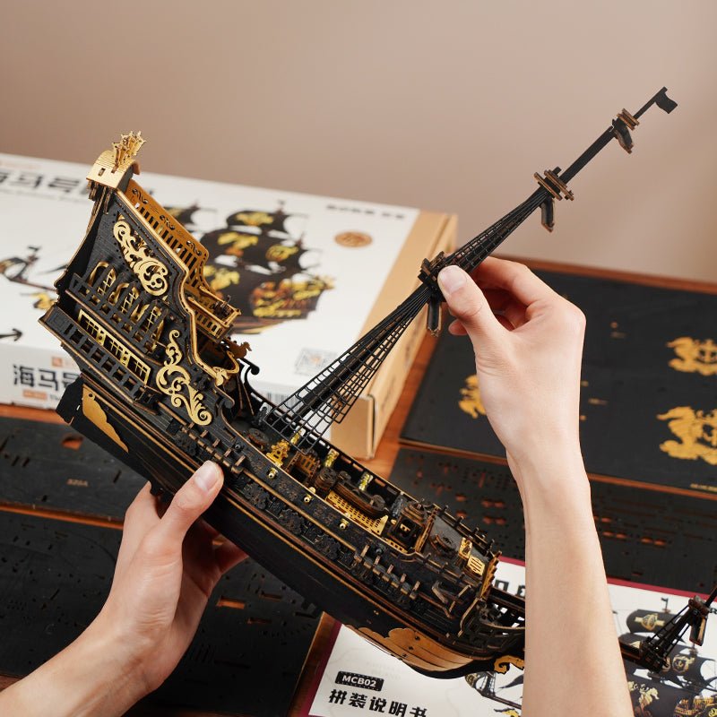 ROKR ROKR The Seahorse Barque 3D Wooden Ship Puzzle MCB02 by LAB7 Malta, Europe