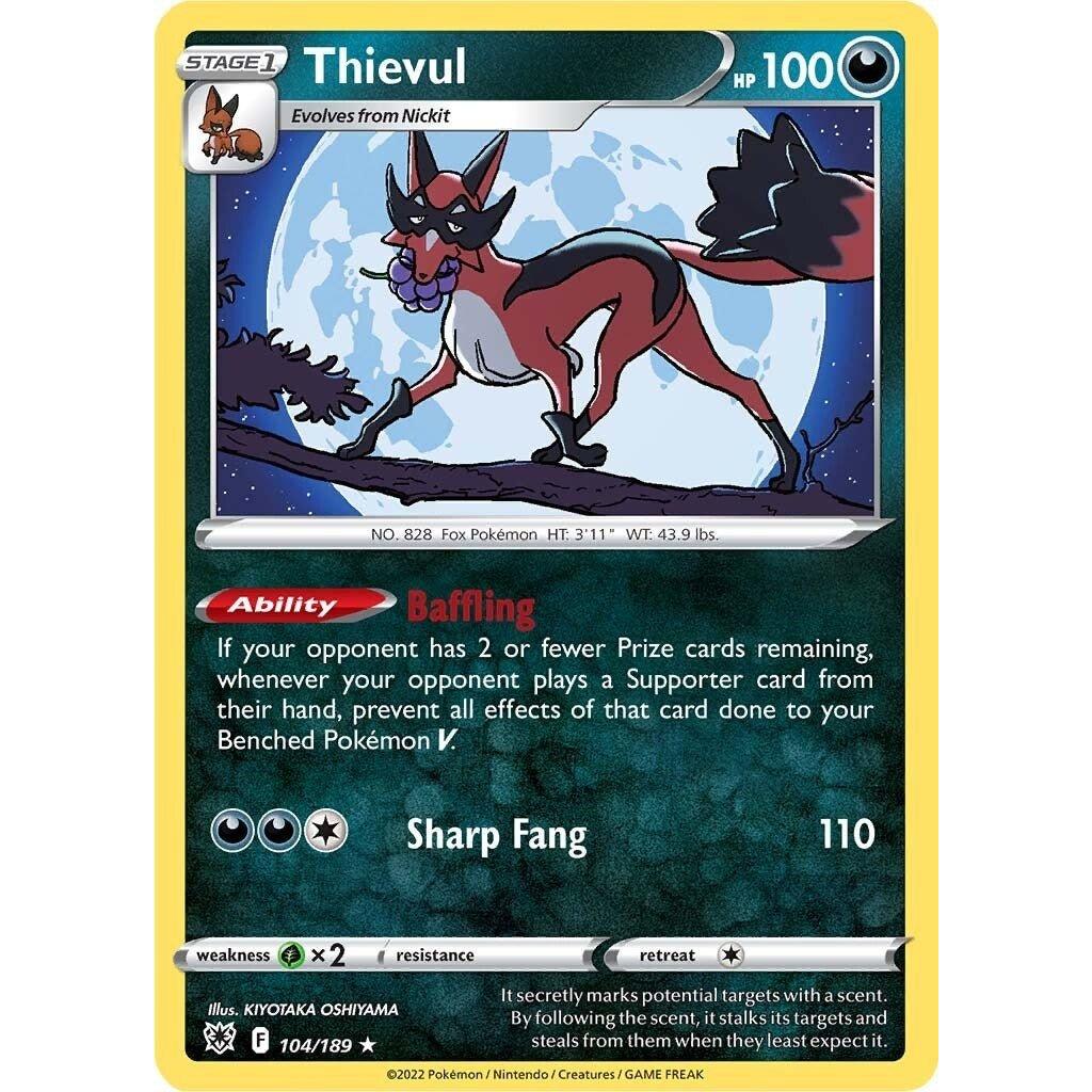 The Pokemon Company Thievul (104/189) (SWSH10: Astral Radiance) by LAB7 Malta, Europe