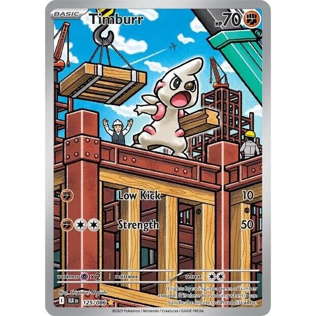 Pokemon Timburr (125/086) (SV: Black Bolt) by LAB7 Malta, Europe