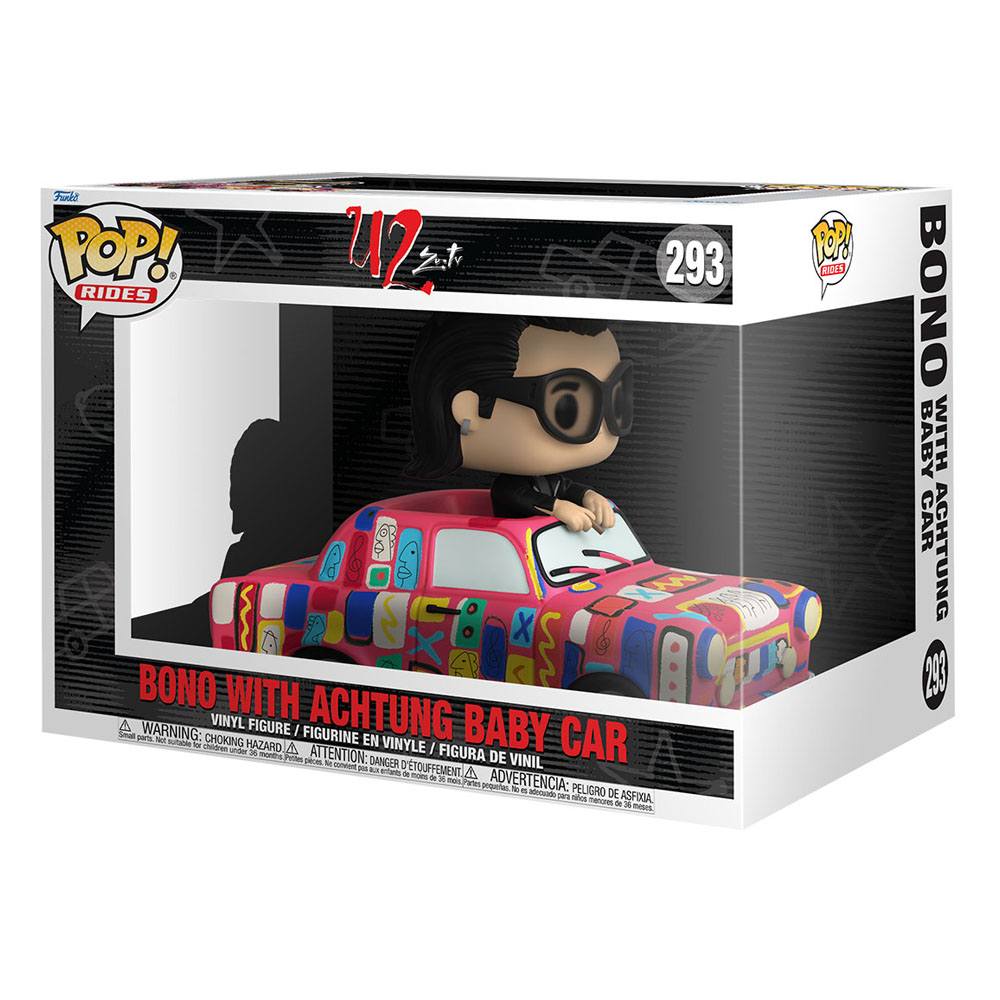 Funko U2 - Bono with Achtung Baby Car Pop! Rides 293 Vinyl Figure by LAB7 Malta, Europe