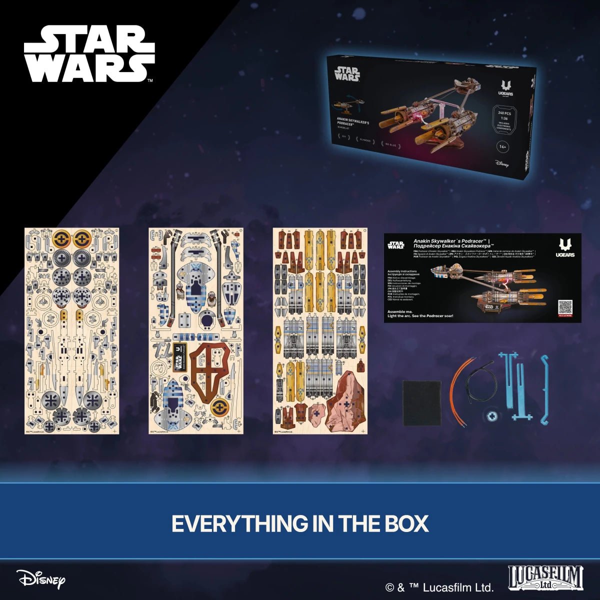 Ugears Anakin Skywalker’s Podracer™ Wooden Puzzle by LAB7 Malta, Europe
