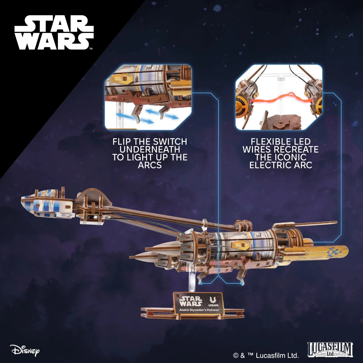 Ugears Anakin Skywalker’s Podracer™ Wooden Puzzle by LAB7 Malta, Europe