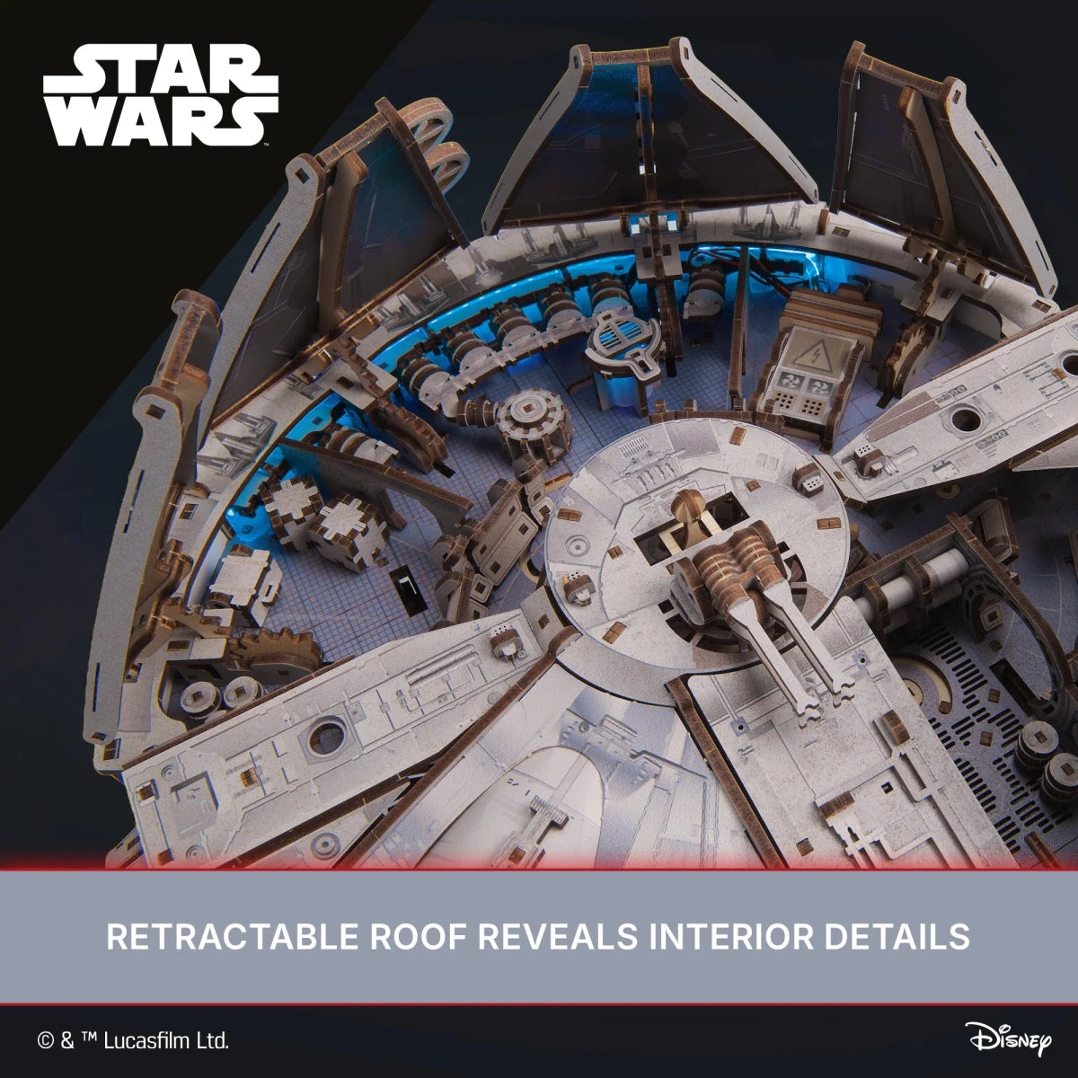 Ugears Millennium Falcon™ Wooden Puzzle by LAB7 Malta, Europe