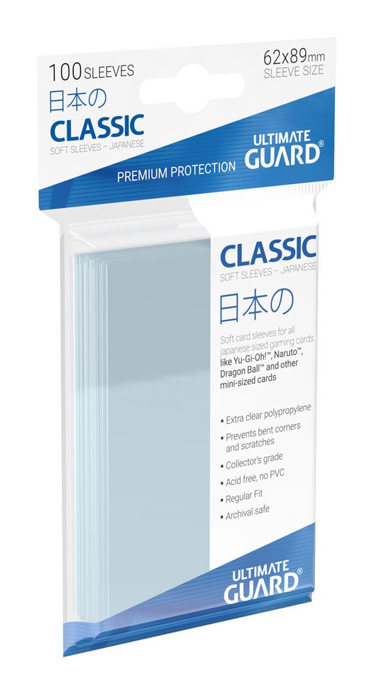 LAB7 Ultimate Guard Classic Soft Sleeves Japanese Size Transparent (100) by LAB7 Malta, Europe