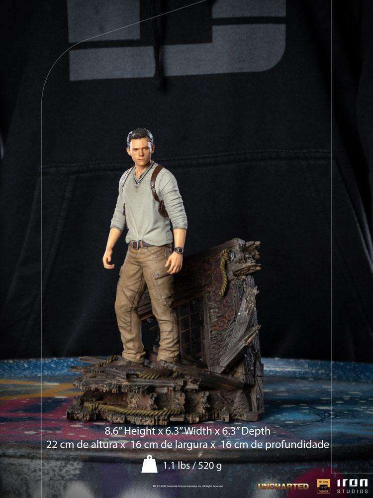 Iron Studios Uncharted Movie Deluxe Art Scale Statue 1/10 Nathan Drake 22 cm by LAB7 Malta, Europe