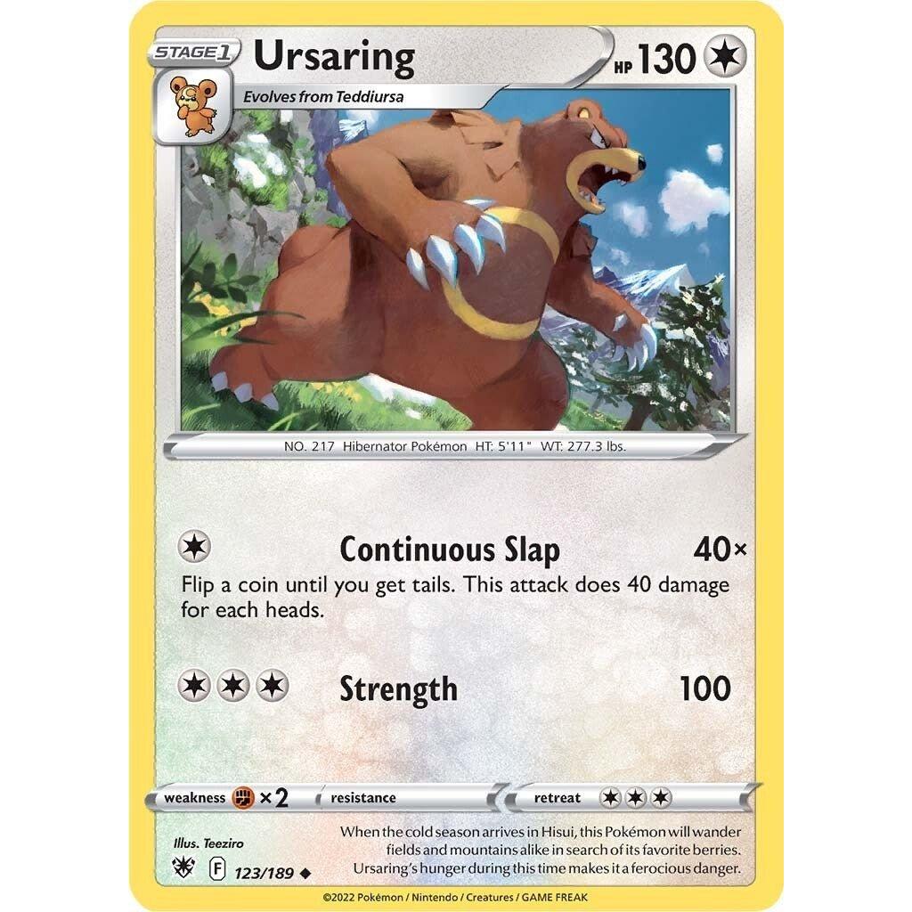 The Pokemon Company Ursaring (123/189) (SWSH10: Astral Radiance) by LAB7 Malta, Europe