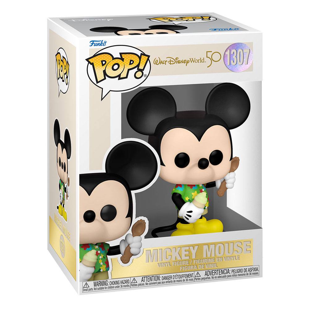 Funko Walt Disney World: 50th Anniversary - Aloha Mickey Mouse Pop! 1307 by LAB7 Malta, Europe