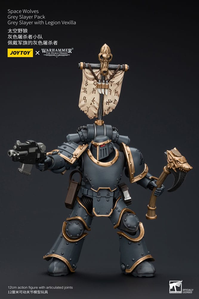 Joy Toy Warhammer The Horus Heresy Space Wolves Grey Slayer w/ Legion Vexilla by LAB7 Malta, Europe