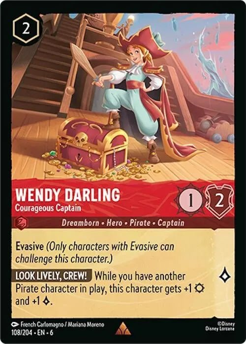 Wendy Darling - Courageous Captain (108/204) (Azurite Sea) in Malta | LAB7