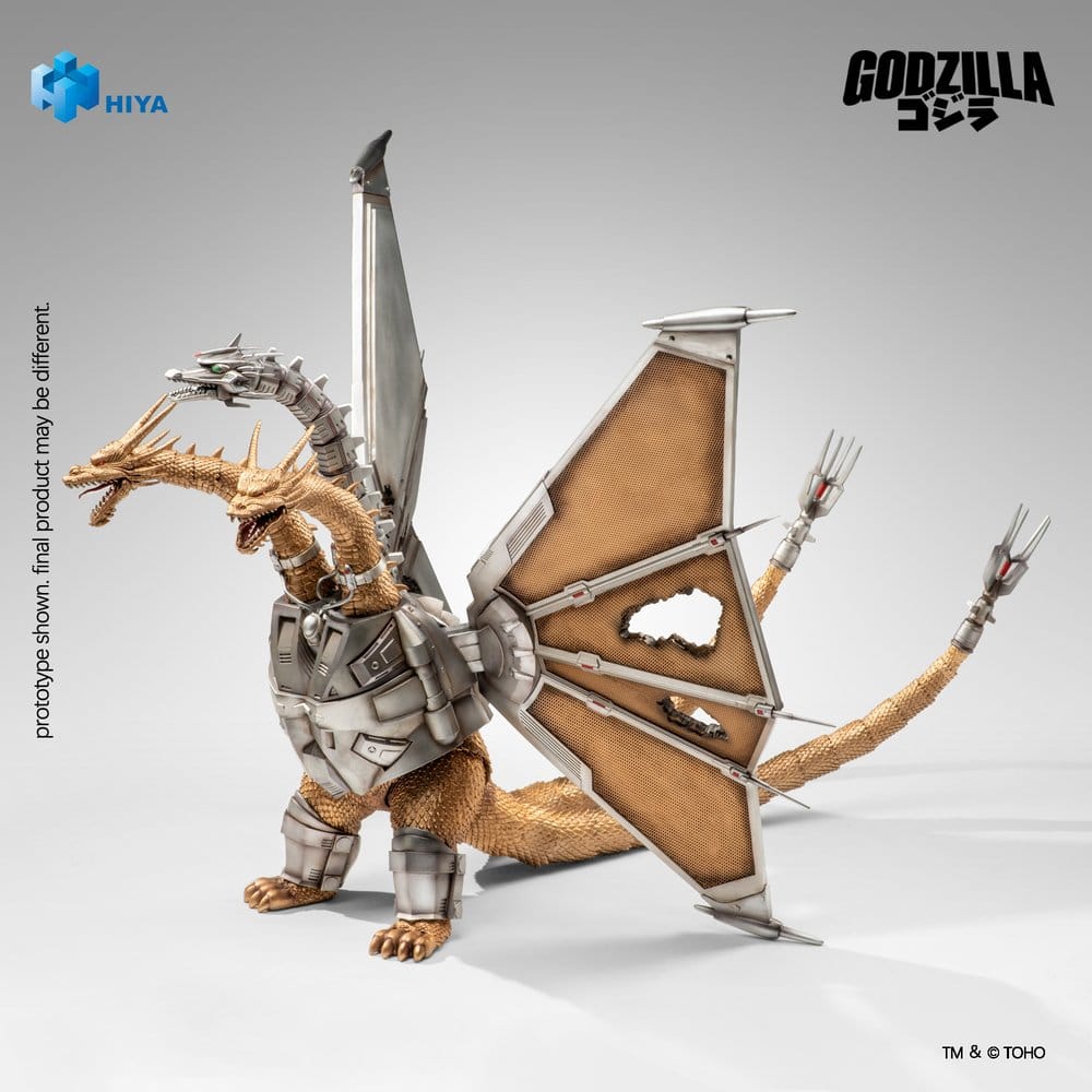HIYA Toys Godzilla vs. King Ghidorah Exquisite Basic Battle Damaged Mecha King Ghidorah Action Figure (33 cm)