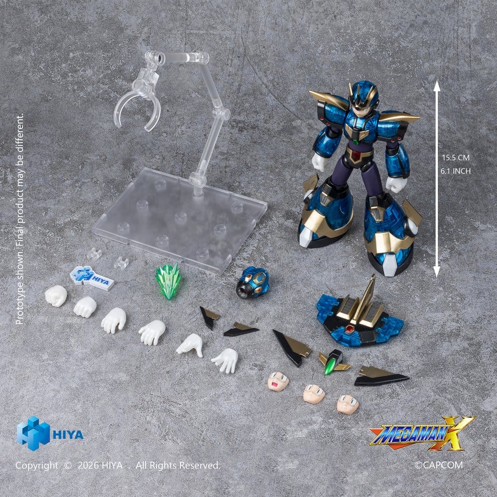 HIYA Toys Mega Man X Exquisite Basic X Ultimate Armor Version Action Figure (16 cm)