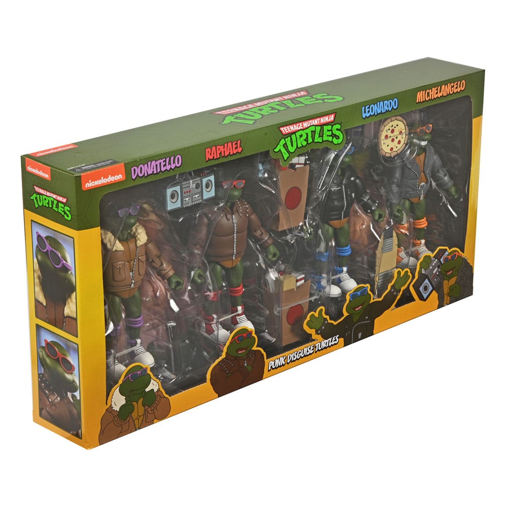 NECA Teenage Mutant Ninja Turtles (1987) Punk Disguise Turtles 7" Scale Action Figure 4-Pack