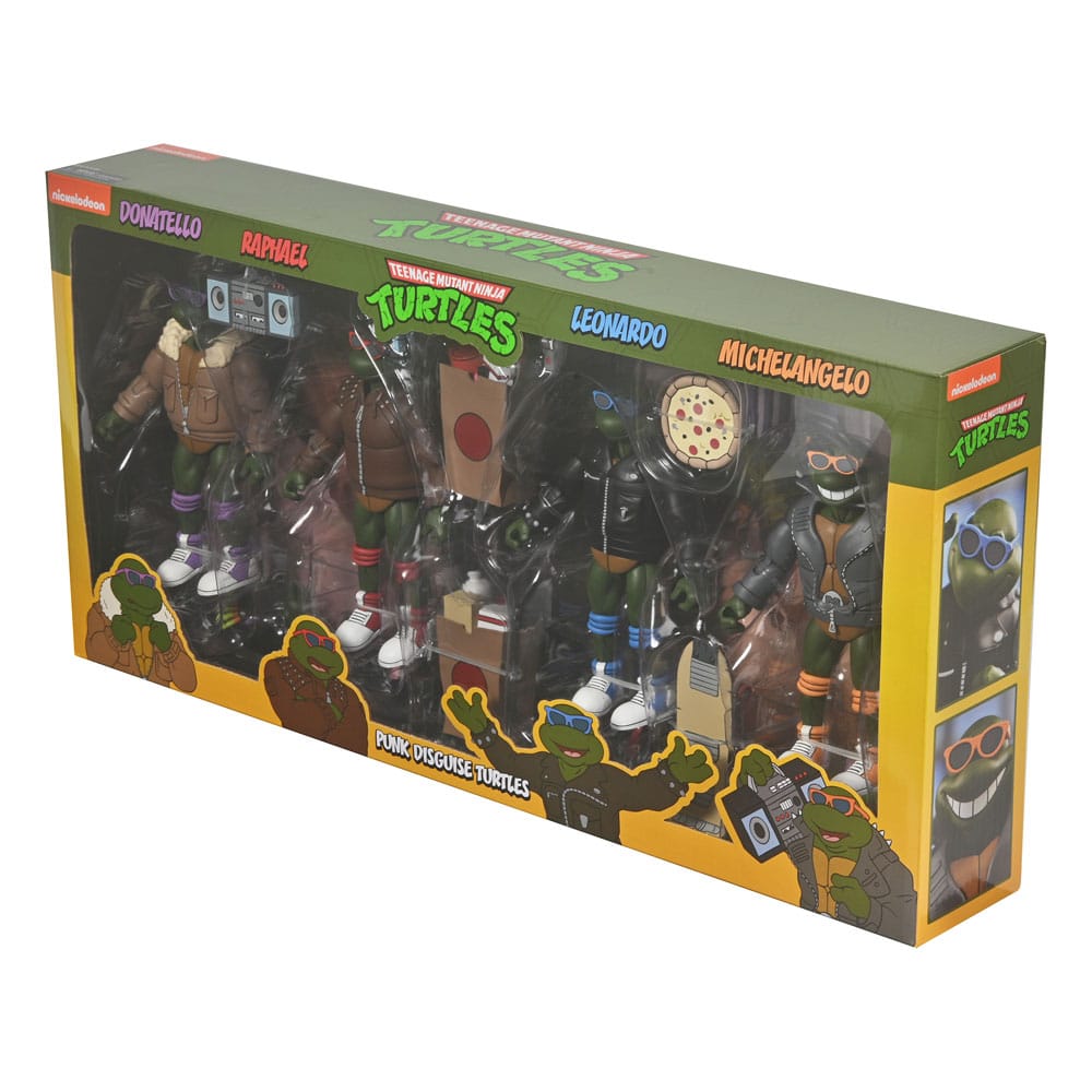 NECA Teenage Mutant Ninja Turtles (1987) Punk Disguise Turtles 7" Scale Action Figure 4-Pack