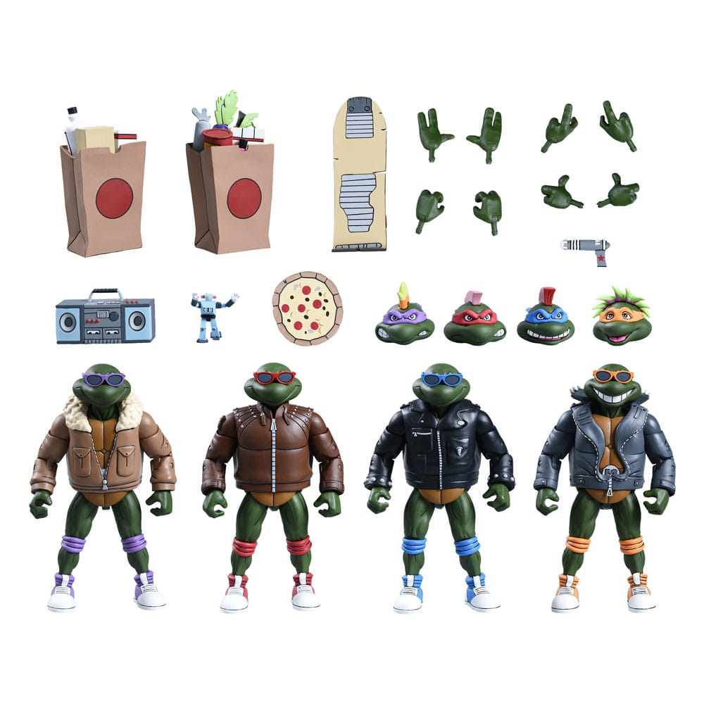 NECA Teenage Mutant Ninja Turtles (1987) Punk Disguise Turtles 7" Scale Action Figure 4-Pack