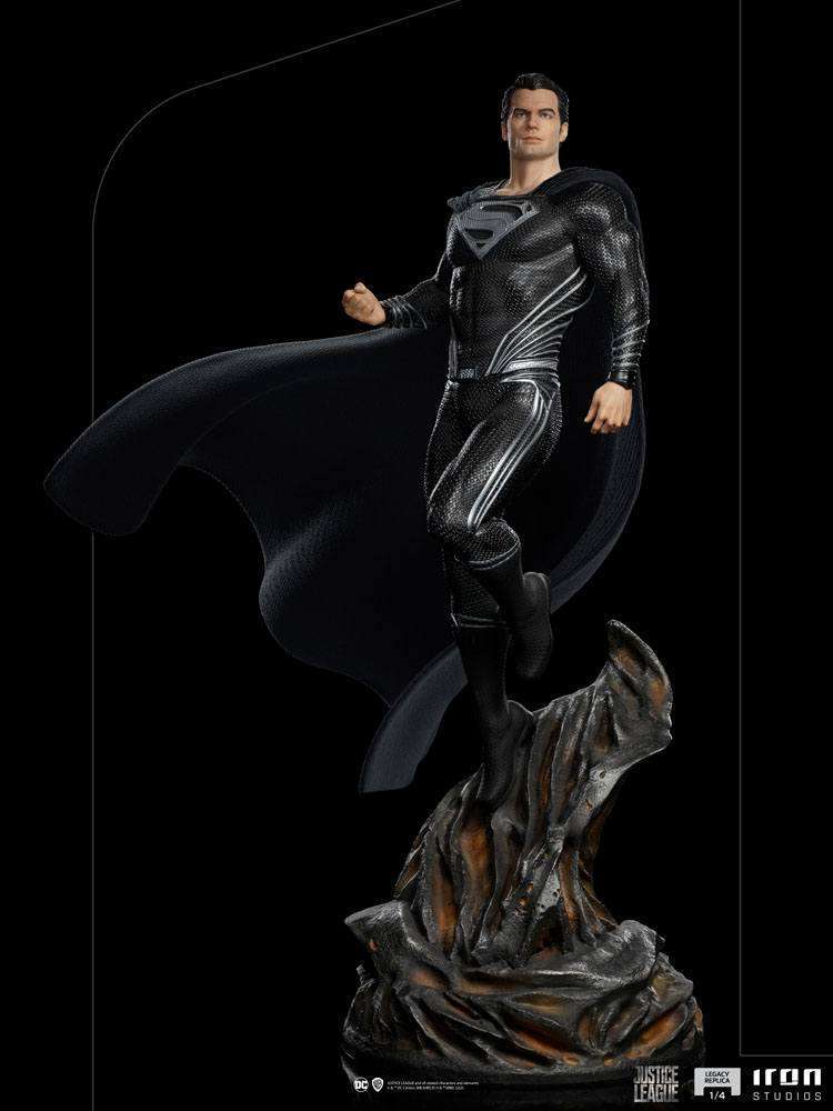 Iron Studios Zack Snyder's Justice League Art Scale Statue 1/4 Superman Black Suit 69 cm by LAB7 Malta, Europe