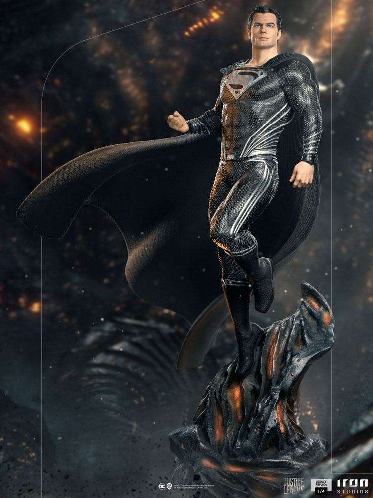 Iron Studios Zack Snyder's Justice League Art Scale Statue 1/4 Superman Black Suit 69 cm by LAB7 Malta, Europe