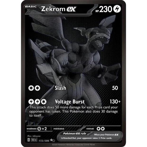 Pokemon Zekrom ex (172/086) (SV: Black Bolt) by LAB7 Malta, Europe
