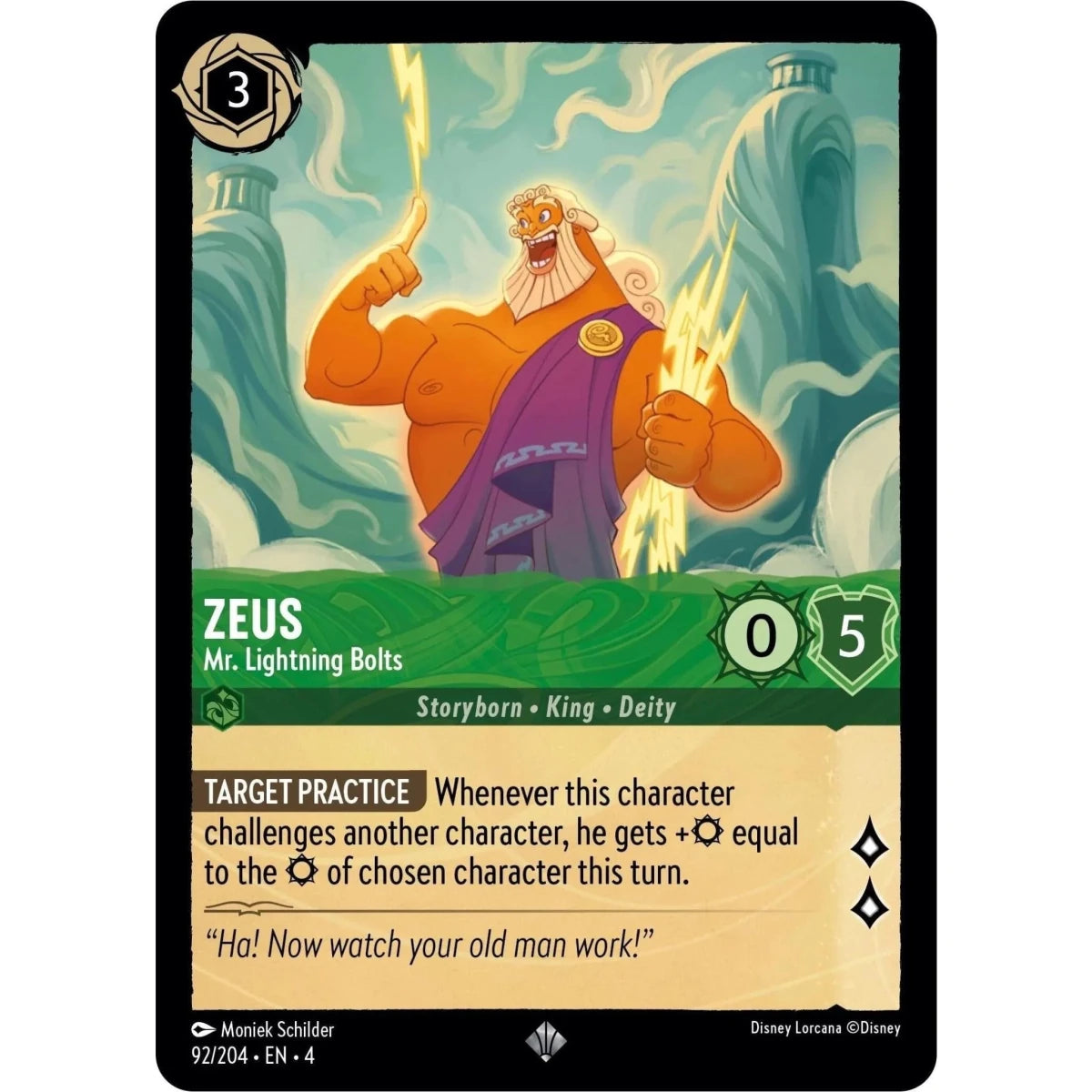 Zeus - Mr. Lightning Bolts (92/204) (Ursula's Return) in Malta | LAB7